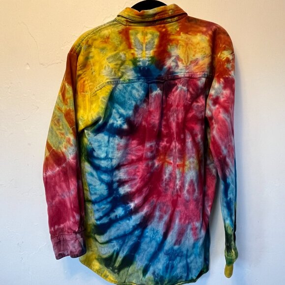 Chaps Ralph Lauren Tie Dye Button Down L - Picture 4 of 4